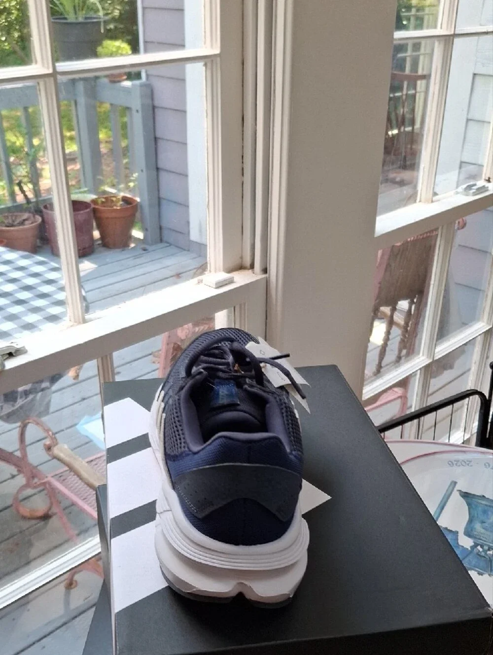 adidas Navy and White Running Sneakers